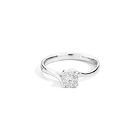 Anello Recarlo Donna Nodo D'Amore in Oro bianco Diamante 0.05 Ct R04SO001/005-13 - R04SO001/005-13